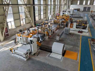 1.2mm1350S型不锈钢双刀座纵剪分条机组